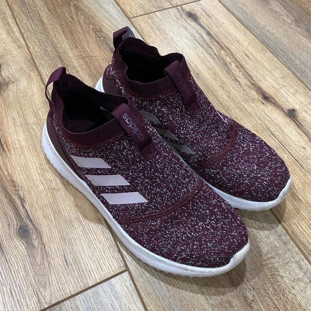 Adidas slip on sneakers purple maroon